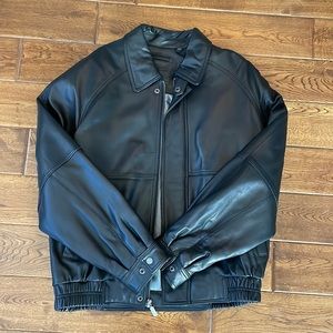 Black leather jacket